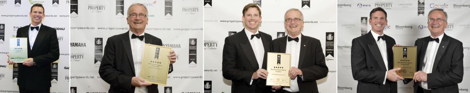 Jason and Ian Tonge collecting their awards over the years